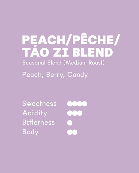 Coffee bean - Peach/ Peche/ Tao Zi Blend