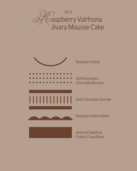 PETIT Raspberry Valrhona Jivara Mousse Cake