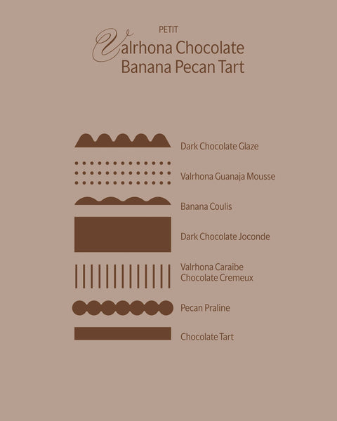 PETIT Valrhona Chocolate Banana Pecan Tart